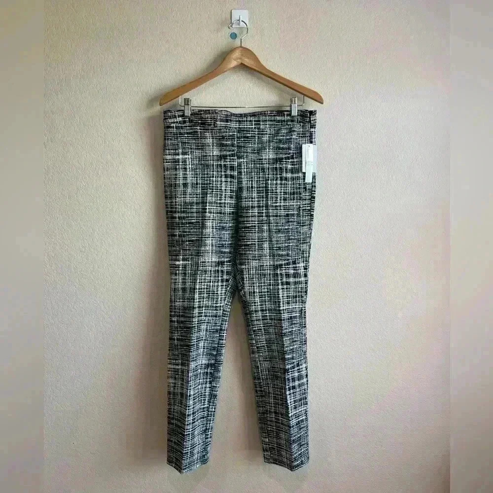 Amanda + Chelsea Women's Career Pants‎ Stretchy Size 12 Black/White